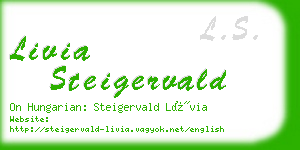 livia steigervald business card
